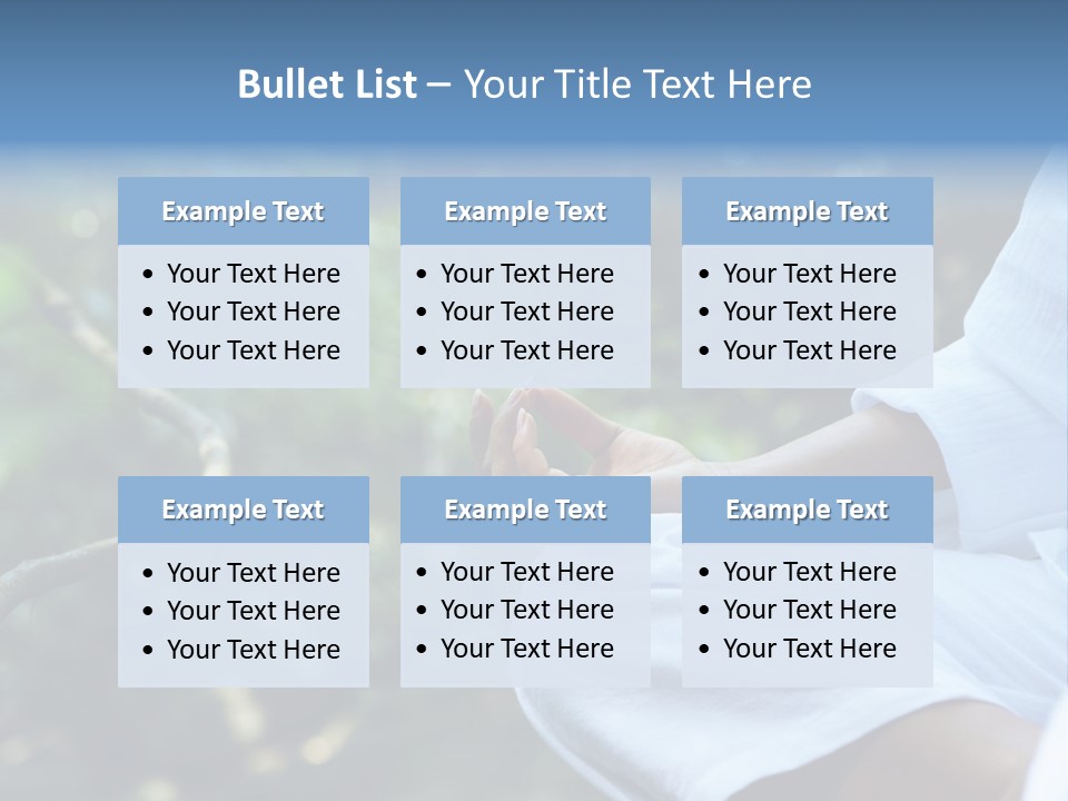 Fragment Like Image Of Young Woman Practicing Yoga In Tropic Environment PowerPoint Template