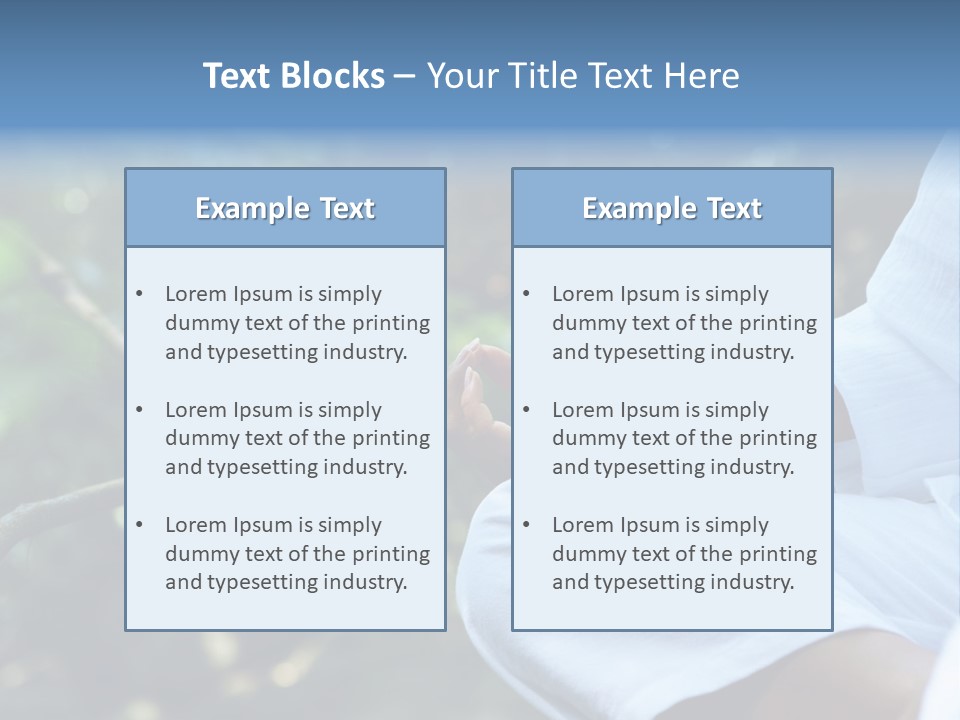 Fragment Like Image Of Young Woman Practicing Yoga In Tropic Environment PowerPoint Template