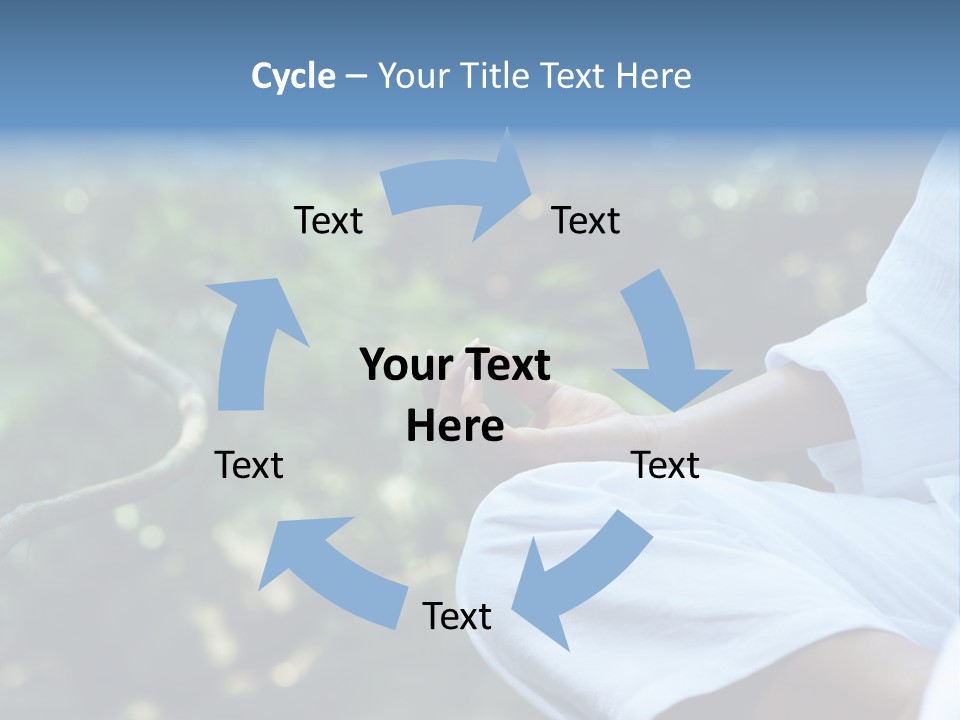 Fragment Like Image Of Young Woman Practicing Yoga In Tropic Environment PowerPoint Template