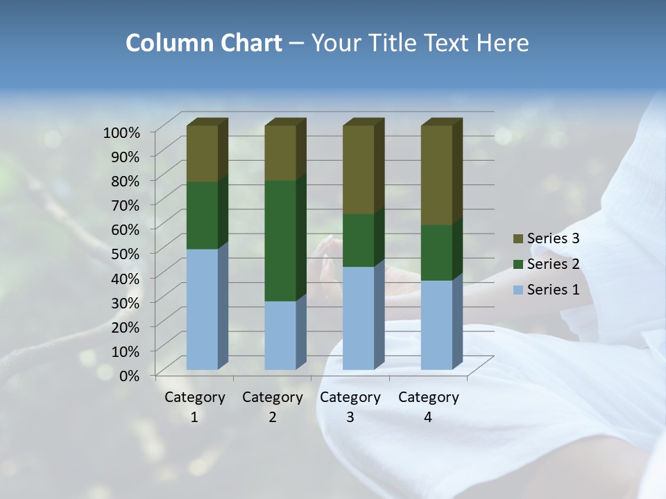 Fragment Like Image Of Young Woman Practicing Yoga In Tropic Environment PowerPoint Template