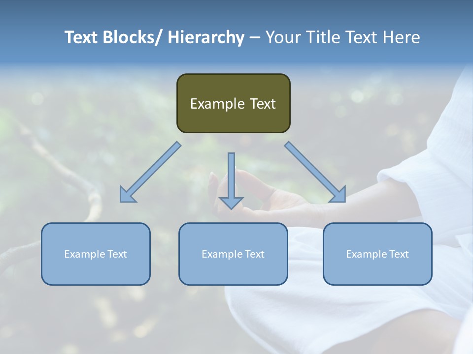 Fragment Like Image Of Young Woman Practicing Yoga In Tropic Environment PowerPoint Template