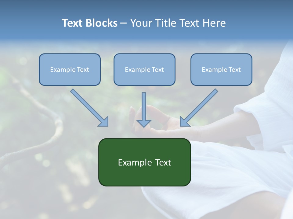 Fragment Like Image Of Young Woman Practicing Yoga In Tropic Environment PowerPoint Template