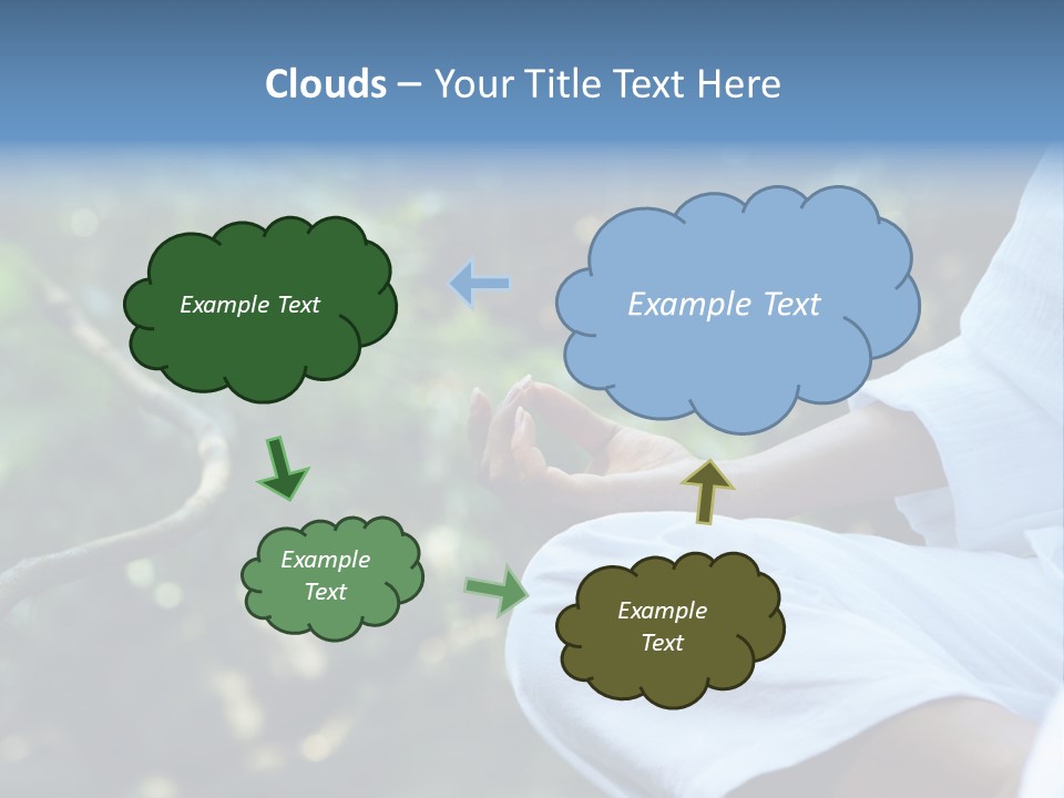 Fragment Like Image Of Young Woman Practicing Yoga In Tropic Environment PowerPoint Template