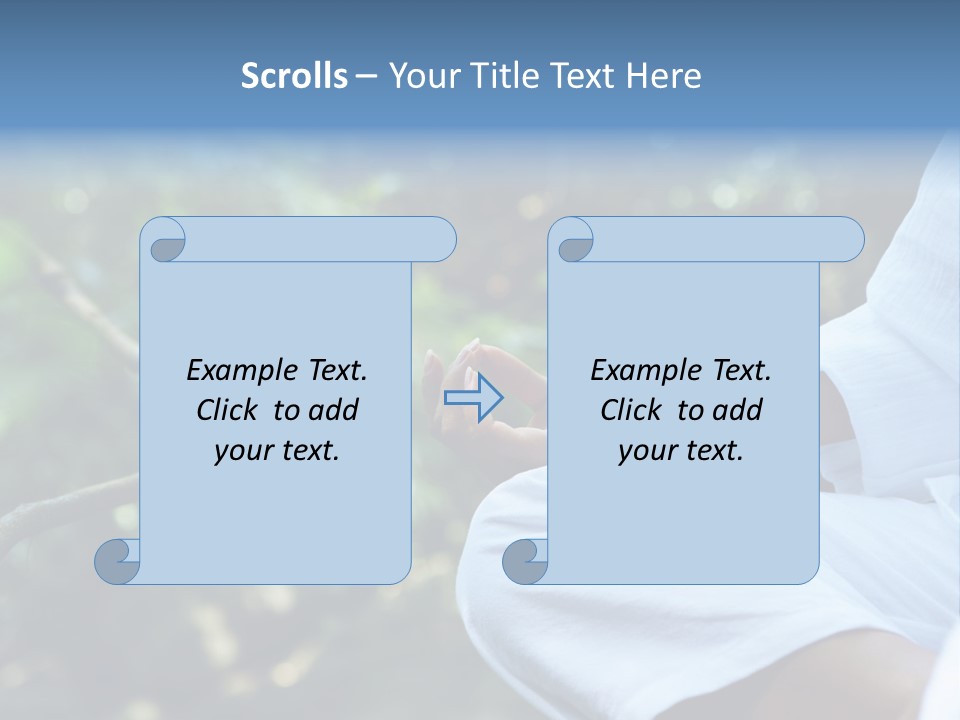 Fragment Like Image Of Young Woman Practicing Yoga In Tropic Environment PowerPoint Template