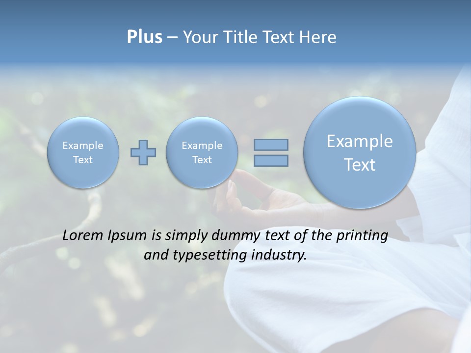 Fragment Like Image Of Young Woman Practicing Yoga In Tropic Environment PowerPoint Template