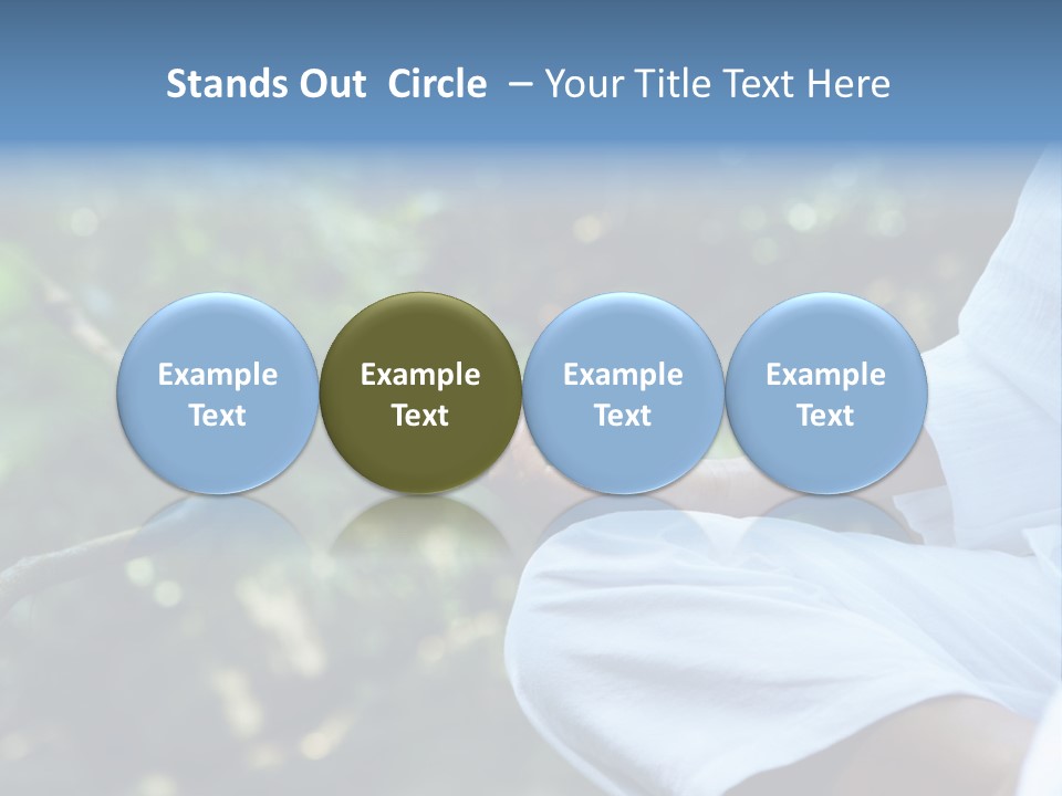 Fragment Like Image Of Young Woman Practicing Yoga In Tropic Environment PowerPoint Template