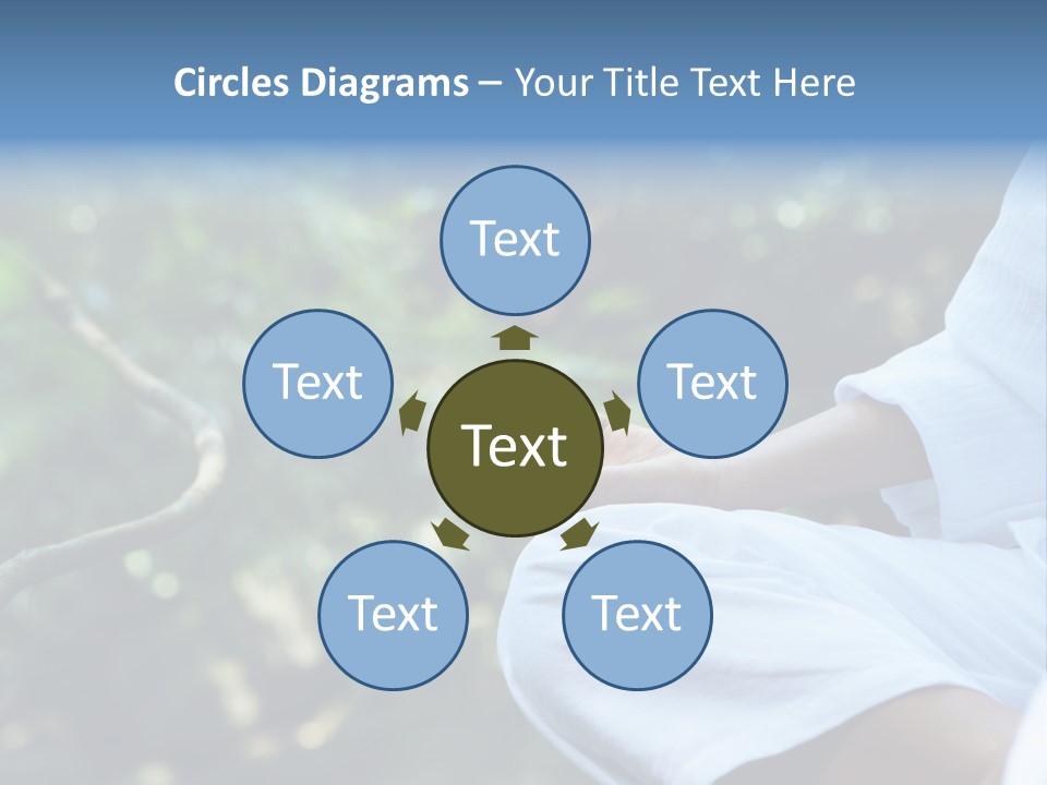 Fragment Like Image Of Young Woman Practicing Yoga In Tropic Environment PowerPoint Template