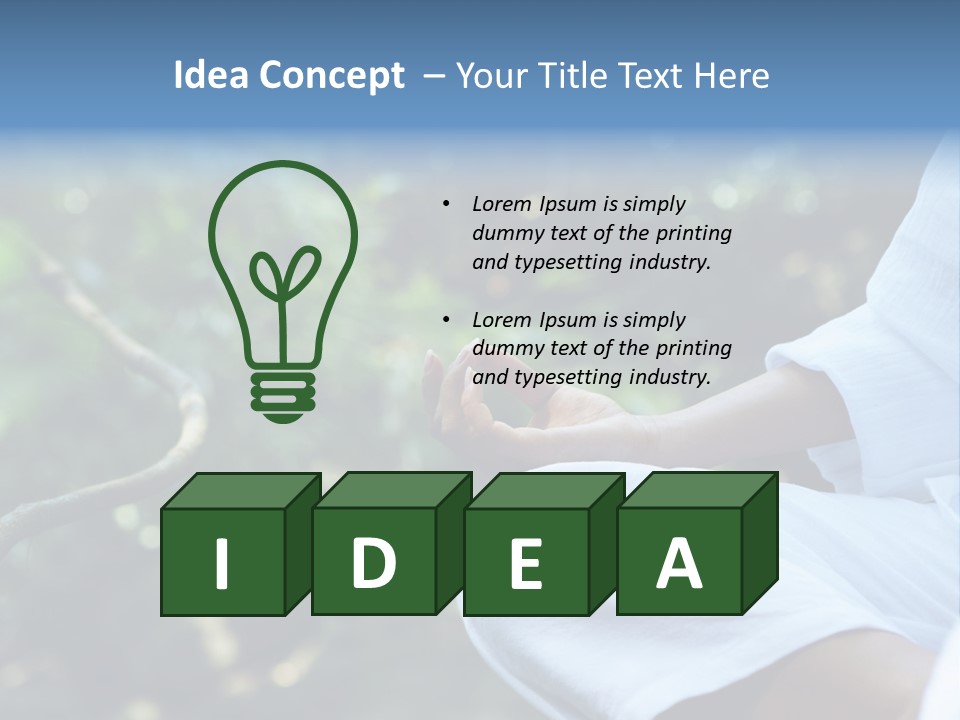 Fragment Like Image Of Young Woman Practicing Yoga In Tropic Environment PowerPoint Template