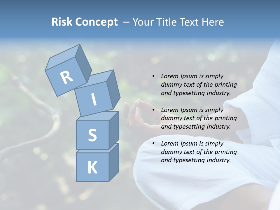 Fragment Like Image Of Young Woman Practicing Yoga In Tropic Environment PowerPoint Template