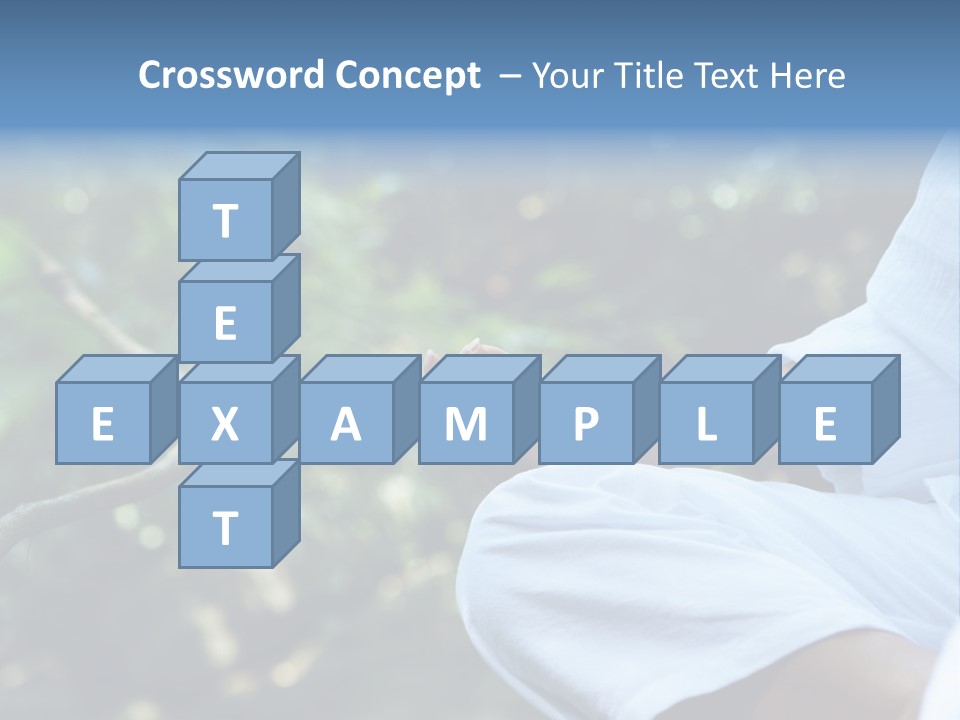 Fragment Like Image Of Young Woman Practicing Yoga In Tropic Environment PowerPoint Template