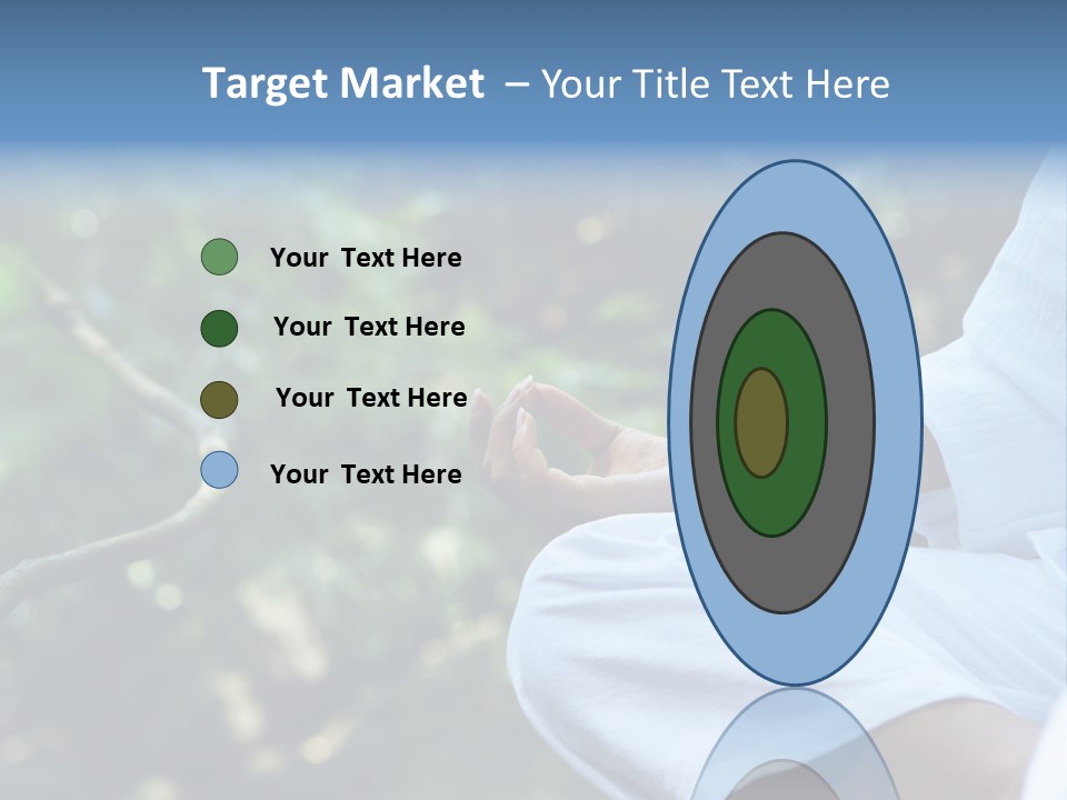 Fragment Like Image Of Young Woman Practicing Yoga In Tropic Environment PowerPoint Template