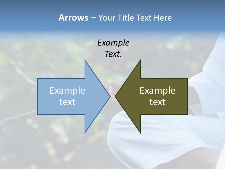 Fragment Like Image Of Young Woman Practicing Yoga In Tropic Environment PowerPoint Template