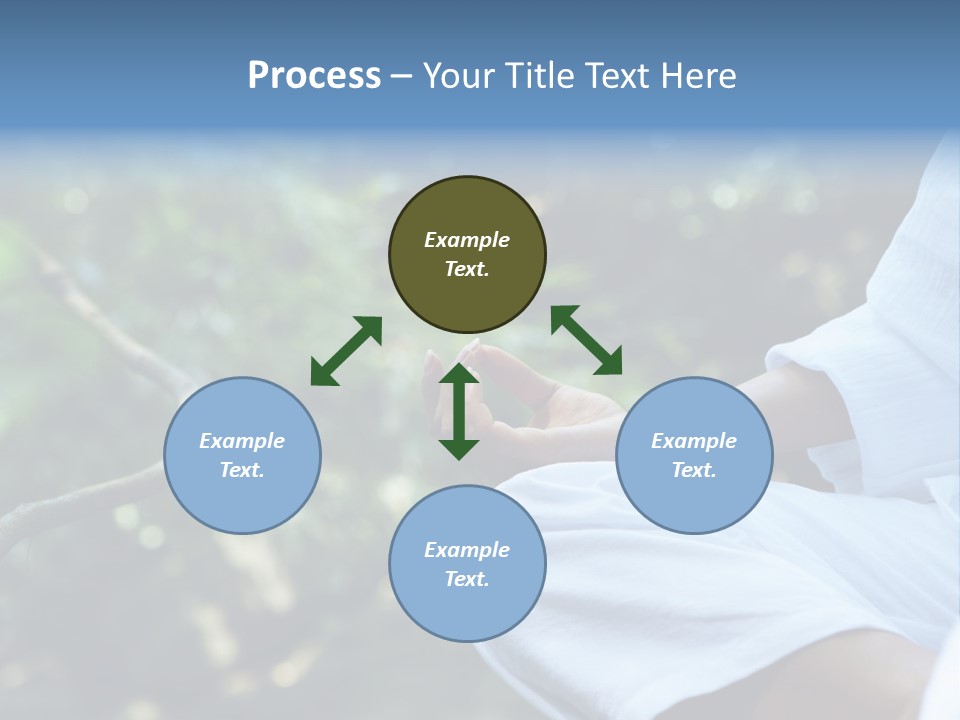 Fragment Like Image Of Young Woman Practicing Yoga In Tropic Environment PowerPoint Template