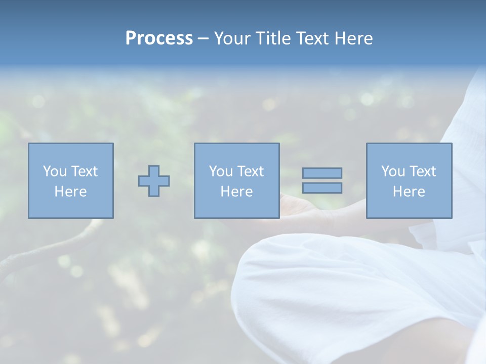 Fragment Like Image Of Young Woman Practicing Yoga In Tropic Environment PowerPoint Template