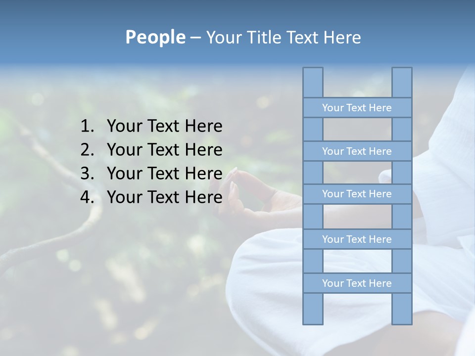 Fragment Like Image Of Young Woman Practicing Yoga In Tropic Environment PowerPoint Template