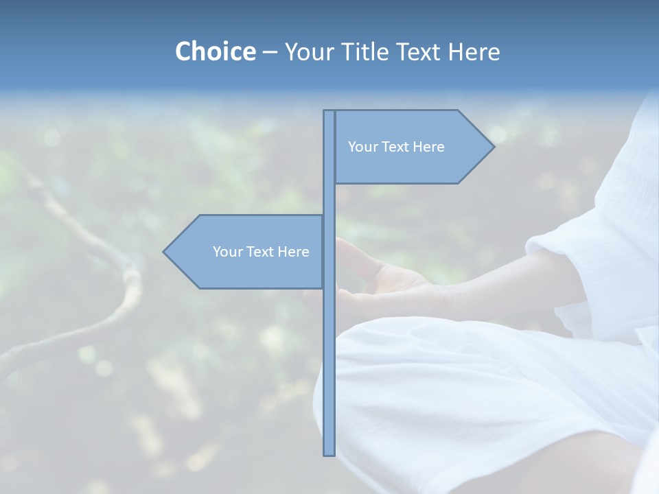 Fragment Like Image Of Young Woman Practicing Yoga In Tropic Environment PowerPoint Template