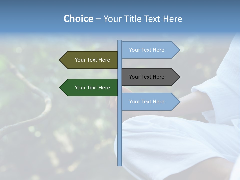 Fragment Like Image Of Young Woman Practicing Yoga In Tropic Environment PowerPoint Template