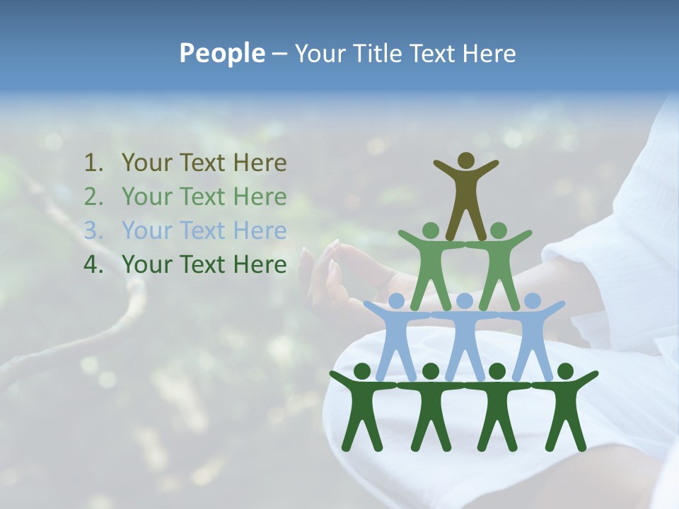 Fragment Like Image Of Young Woman Practicing Yoga In Tropic Environment PowerPoint Template