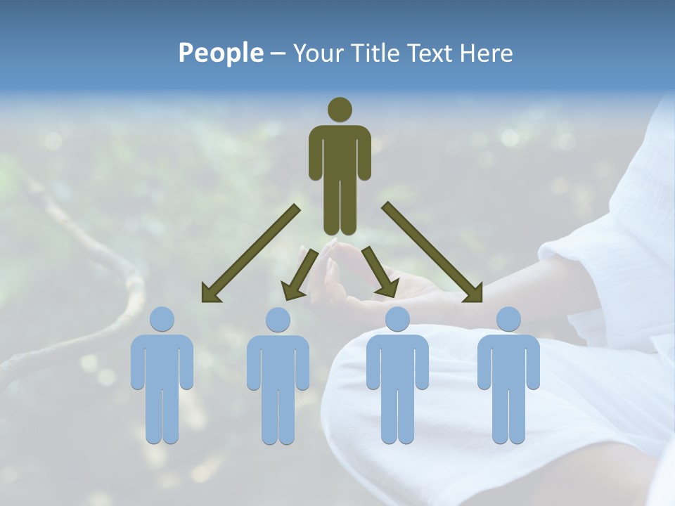 Fragment Like Image Of Young Woman Practicing Yoga In Tropic Environment PowerPoint Template