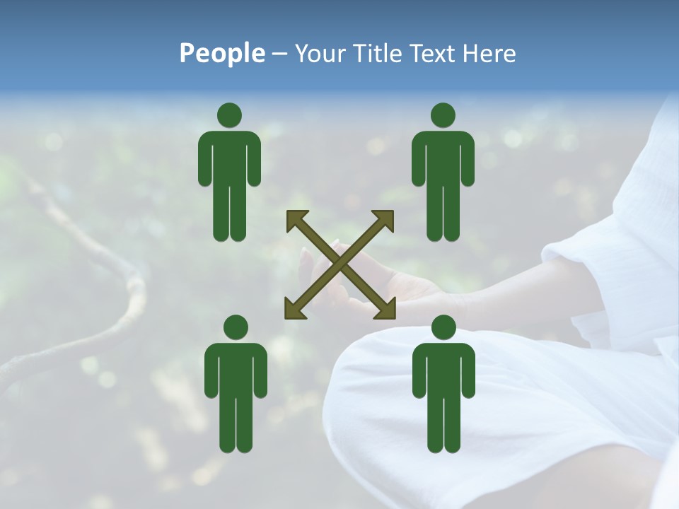 Fragment Like Image Of Young Woman Practicing Yoga In Tropic Environment PowerPoint Template