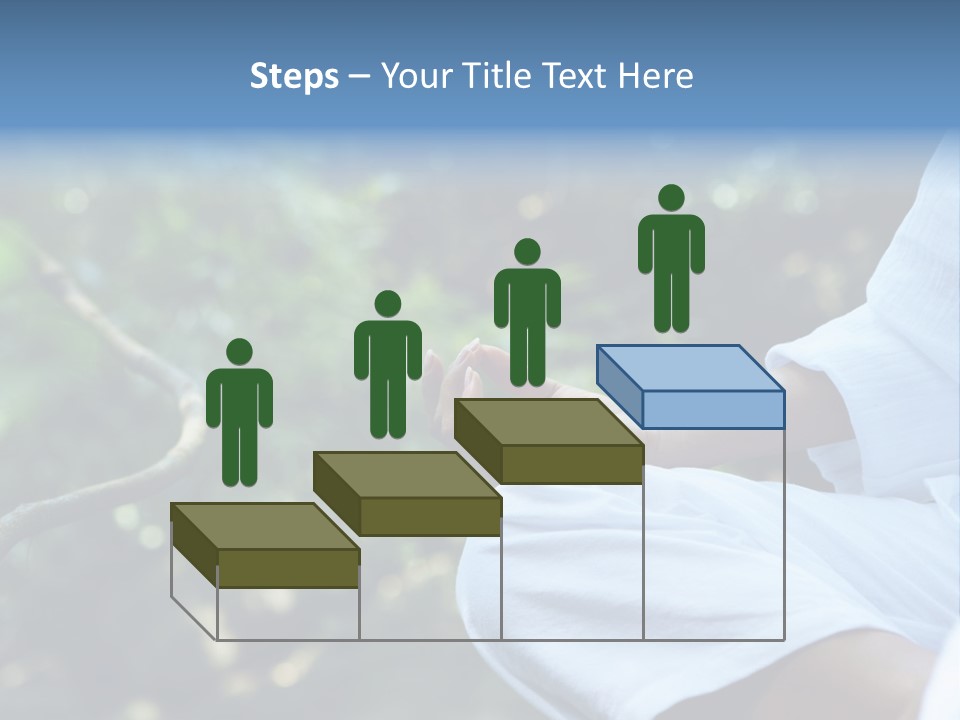 Fragment Like Image Of Young Woman Practicing Yoga In Tropic Environment PowerPoint Template