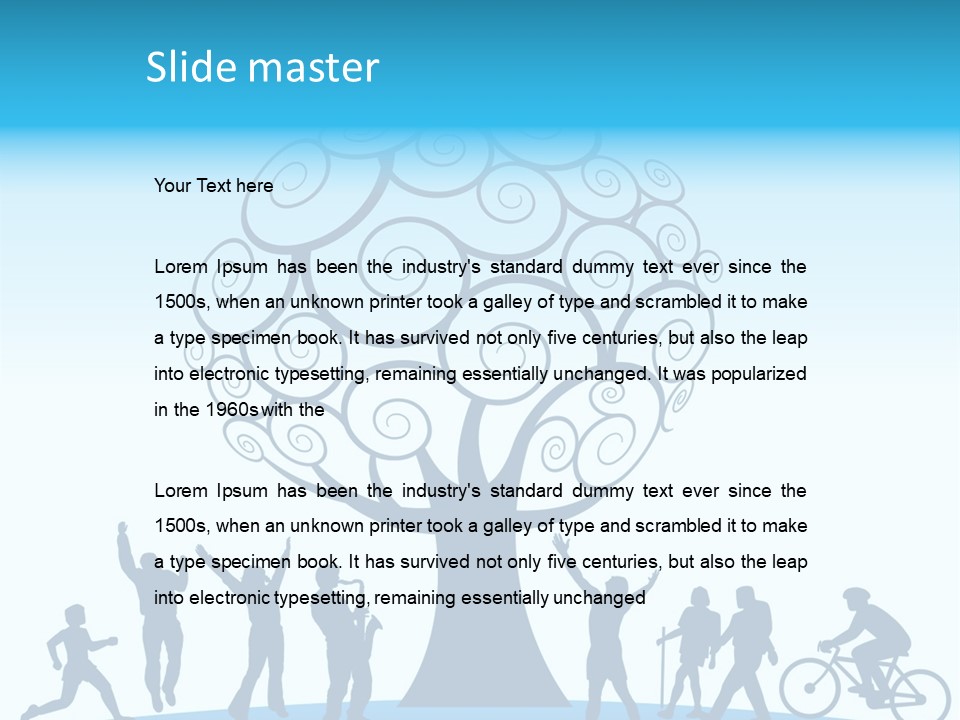 Outdoor Fun With A Tree PowerPoint Template