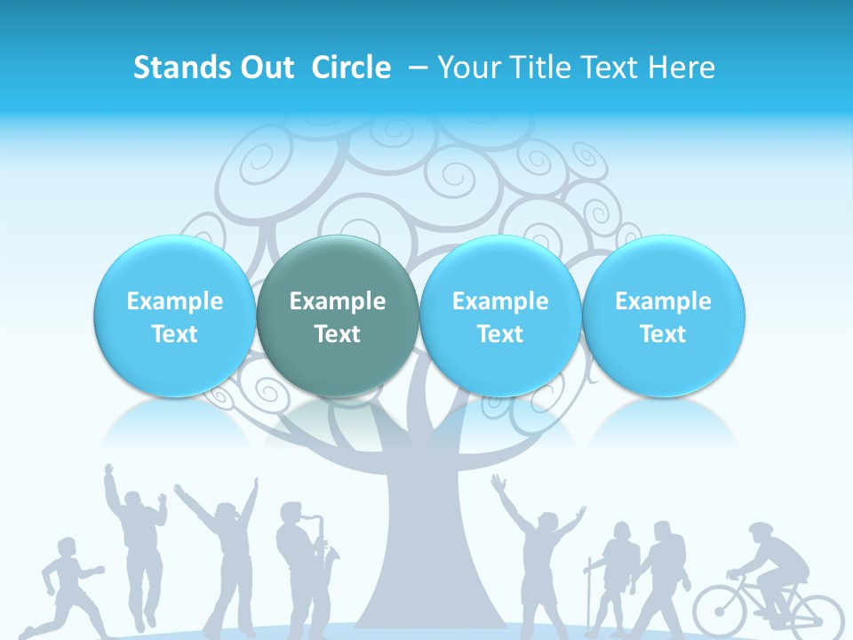 Outdoor Fun With A Tree PowerPoint Template
