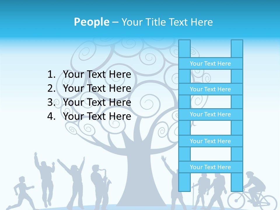 Outdoor Fun With A Tree PowerPoint Template