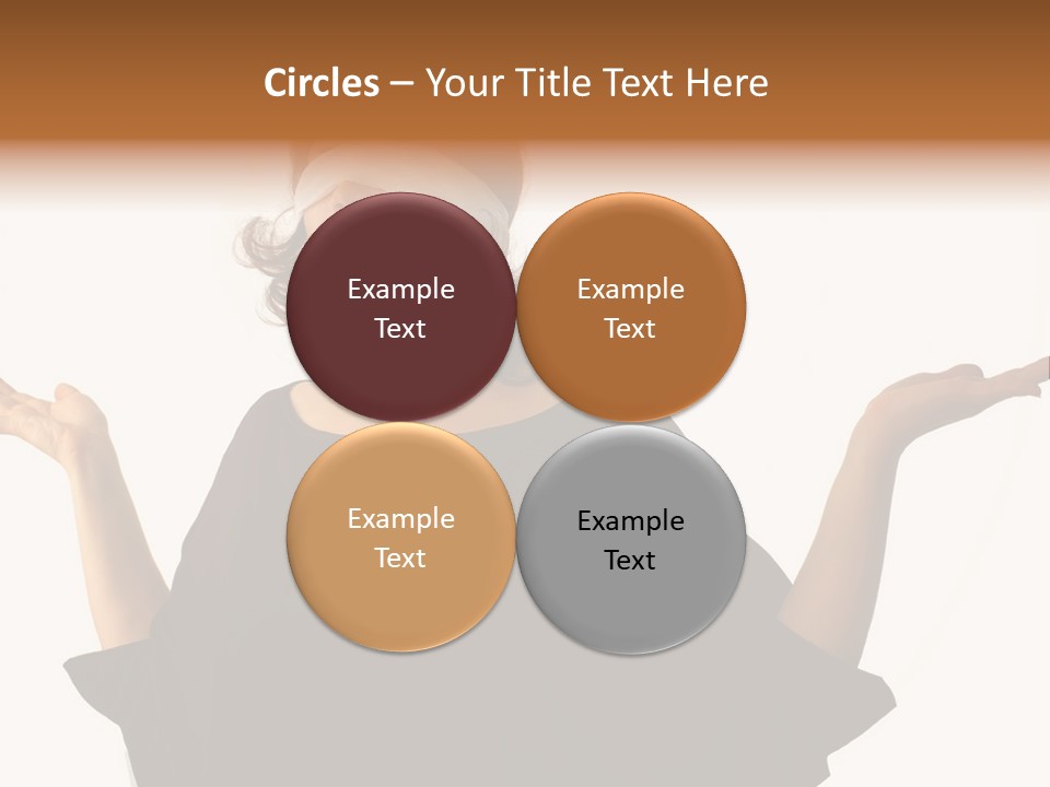 A Woman With Blindfolds Holding Out Her Hands PowerPoint Template