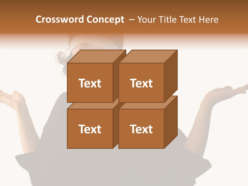 A Woman With Blindfolds Holding Out Her Hands PowerPoint Template