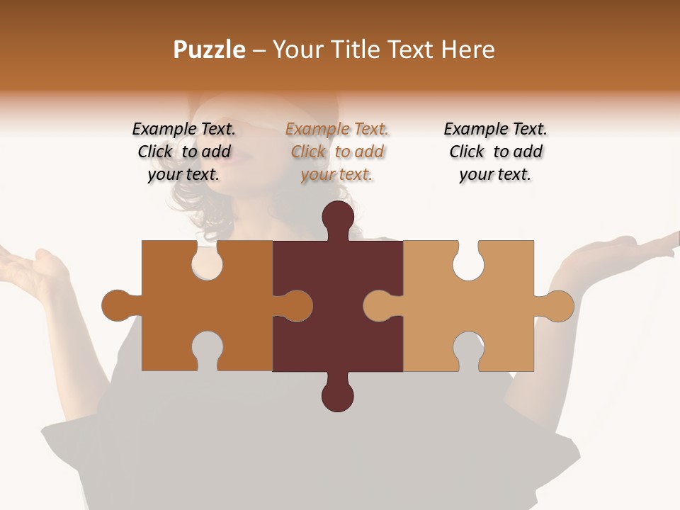 A Woman With Blindfolds Holding Out Her Hands PowerPoint Template