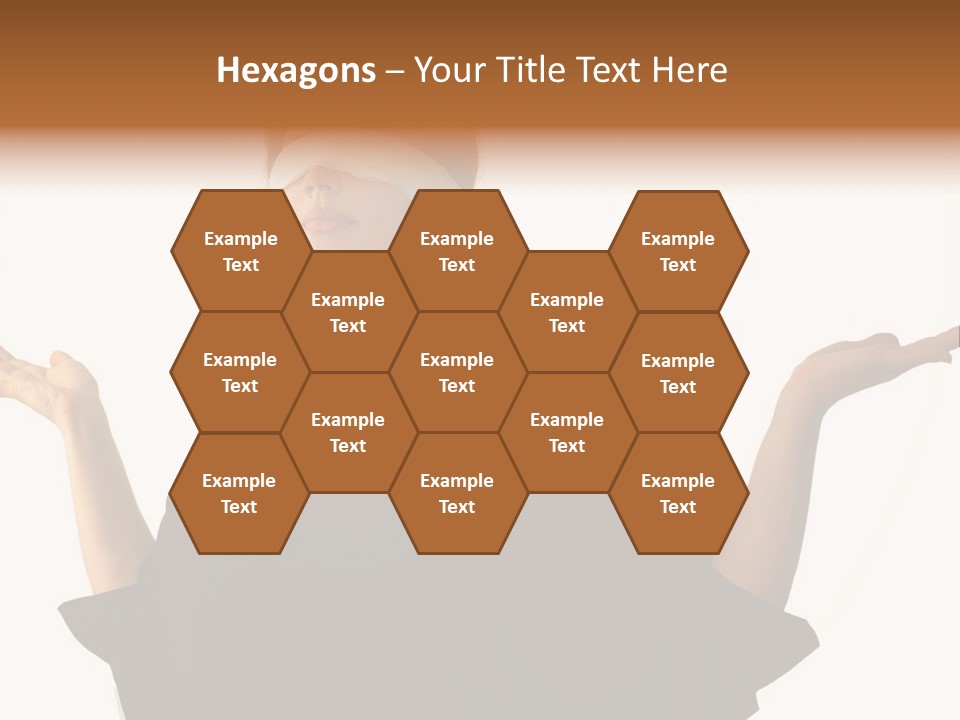 A Woman With Blindfolds Holding Out Her Hands PowerPoint Template