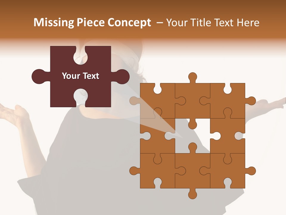 A Woman With Blindfolds Holding Out Her Hands PowerPoint Template