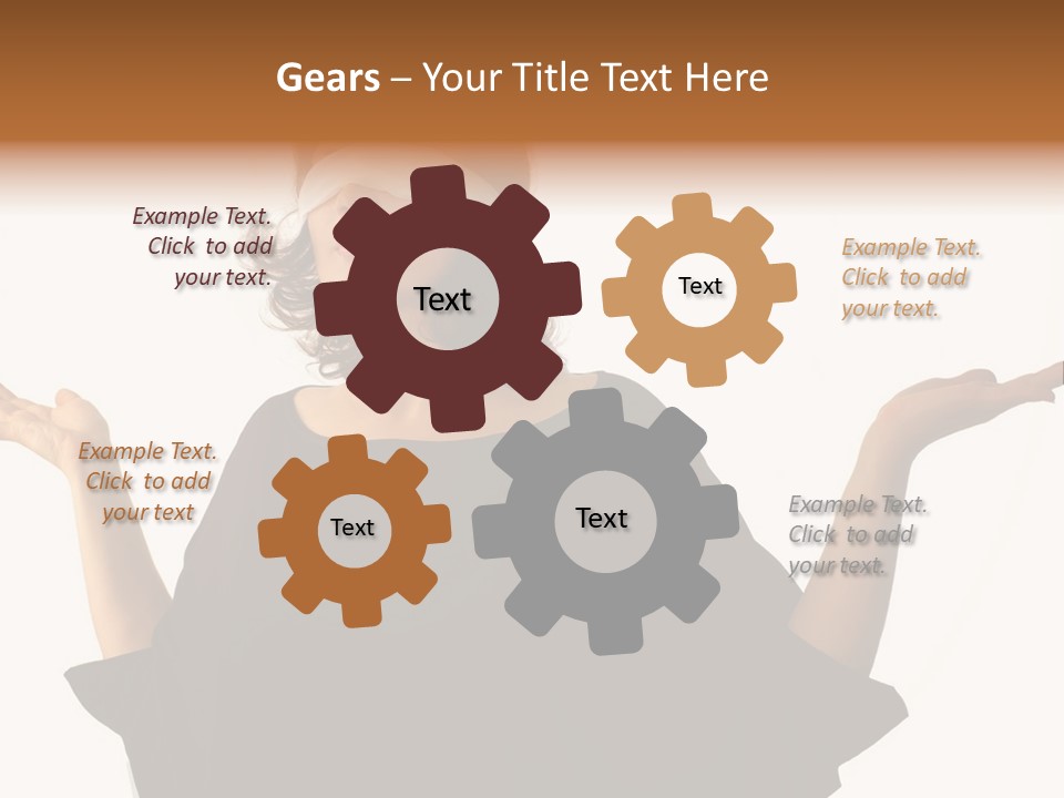 A Woman With Blindfolds Holding Out Her Hands PowerPoint Template