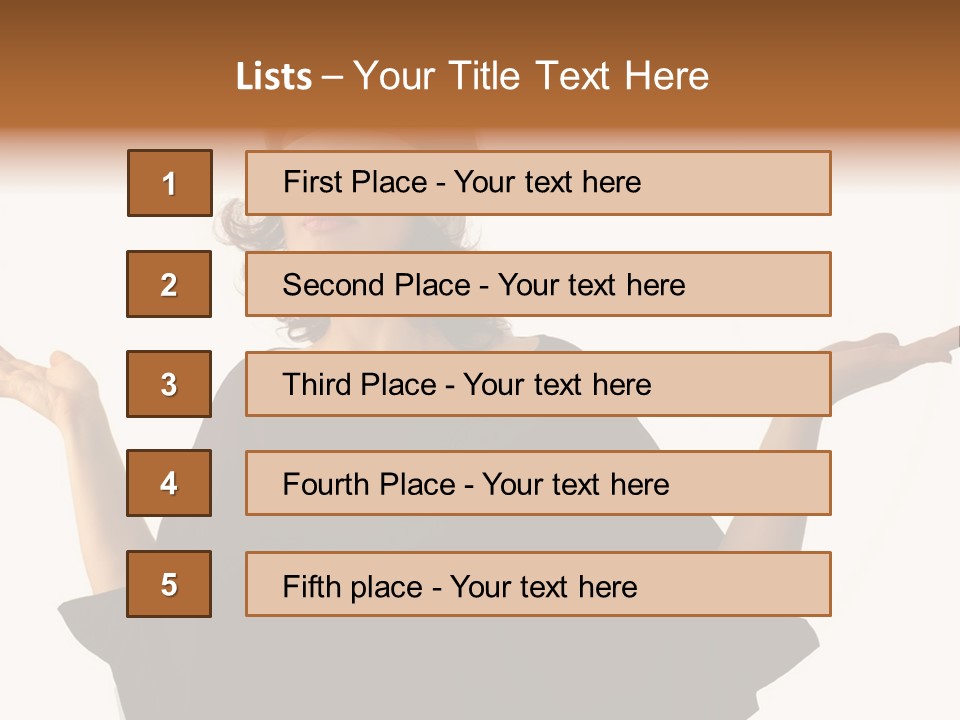 A Woman With Blindfolds Holding Out Her Hands PowerPoint Template