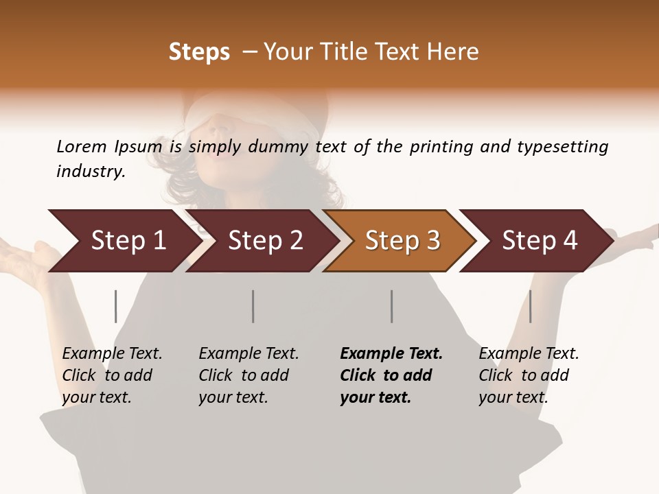 A Woman With Blindfolds Holding Out Her Hands PowerPoint Template