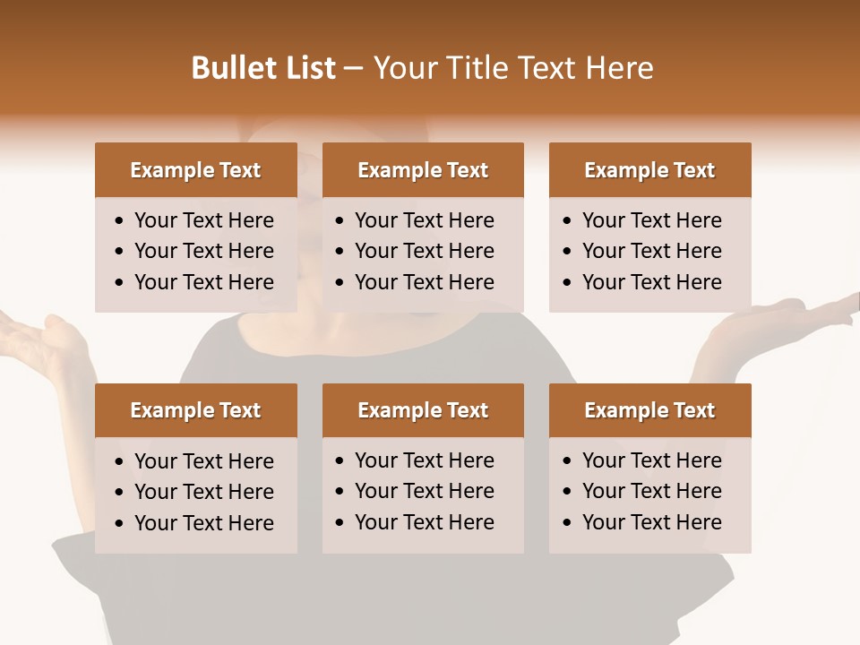 A Woman With Blindfolds Holding Out Her Hands PowerPoint Template