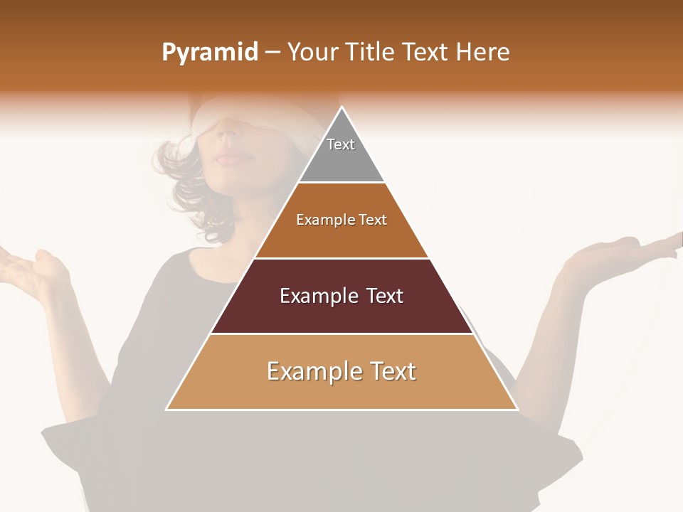 A Woman With Blindfolds Holding Out Her Hands PowerPoint Template