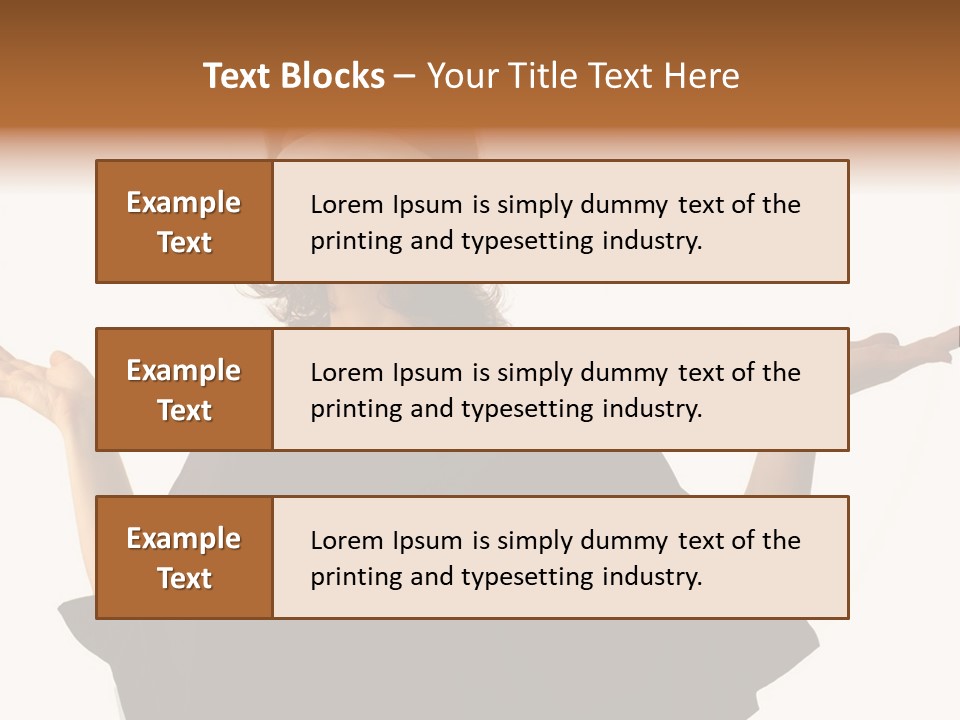 A Woman With Blindfolds Holding Out Her Hands PowerPoint Template