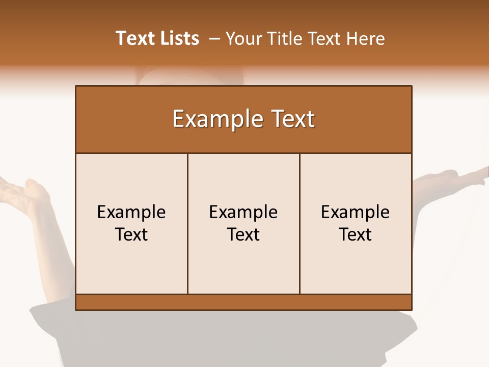 A Woman With Blindfolds Holding Out Her Hands PowerPoint Template