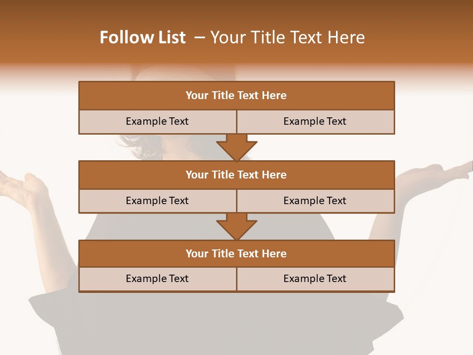 A Woman With Blindfolds Holding Out Her Hands PowerPoint Template