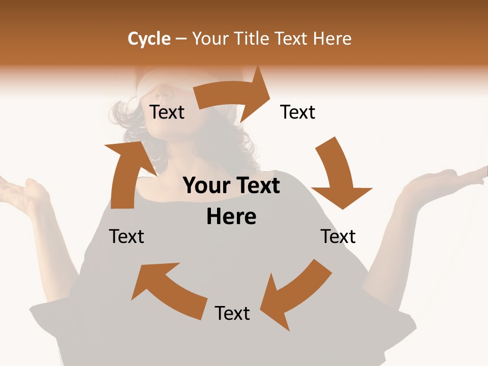 A Woman With Blindfolds Holding Out Her Hands PowerPoint Template