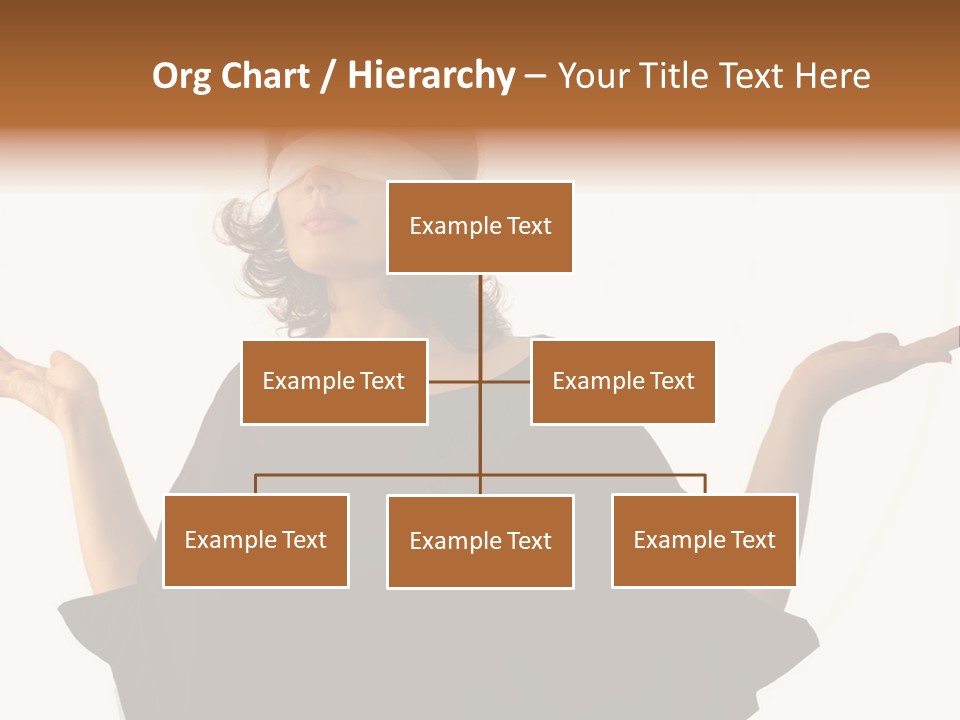 A Woman With Blindfolds Holding Out Her Hands PowerPoint Template