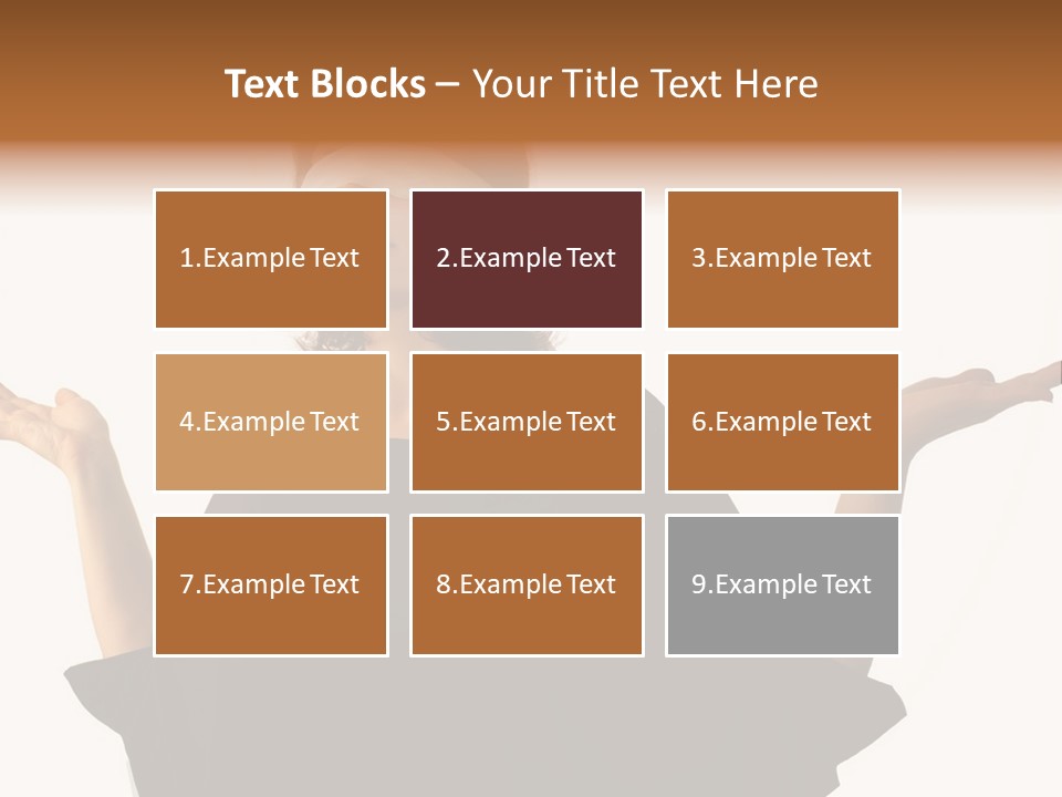 A Woman With Blindfolds Holding Out Her Hands PowerPoint Template