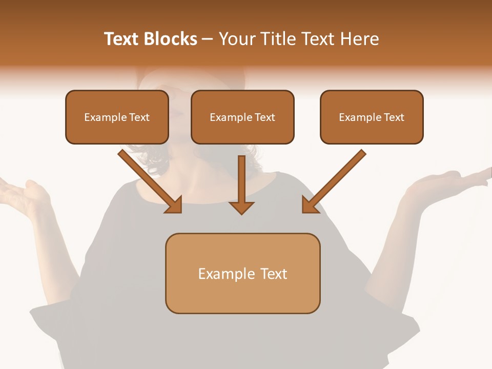 A Woman With Blindfolds Holding Out Her Hands PowerPoint Template