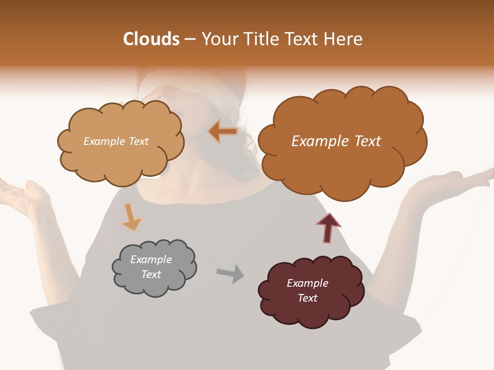 A Woman With Blindfolds Holding Out Her Hands PowerPoint Template