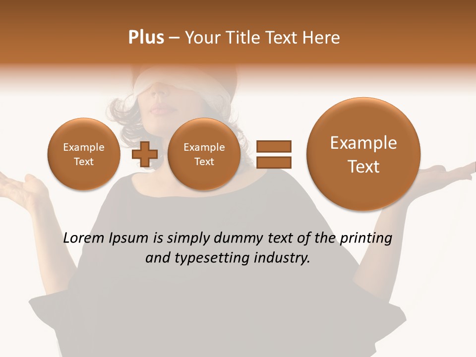 A Woman With Blindfolds Holding Out Her Hands PowerPoint Template