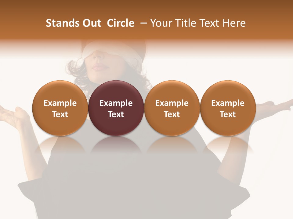 A Woman With Blindfolds Holding Out Her Hands PowerPoint Template