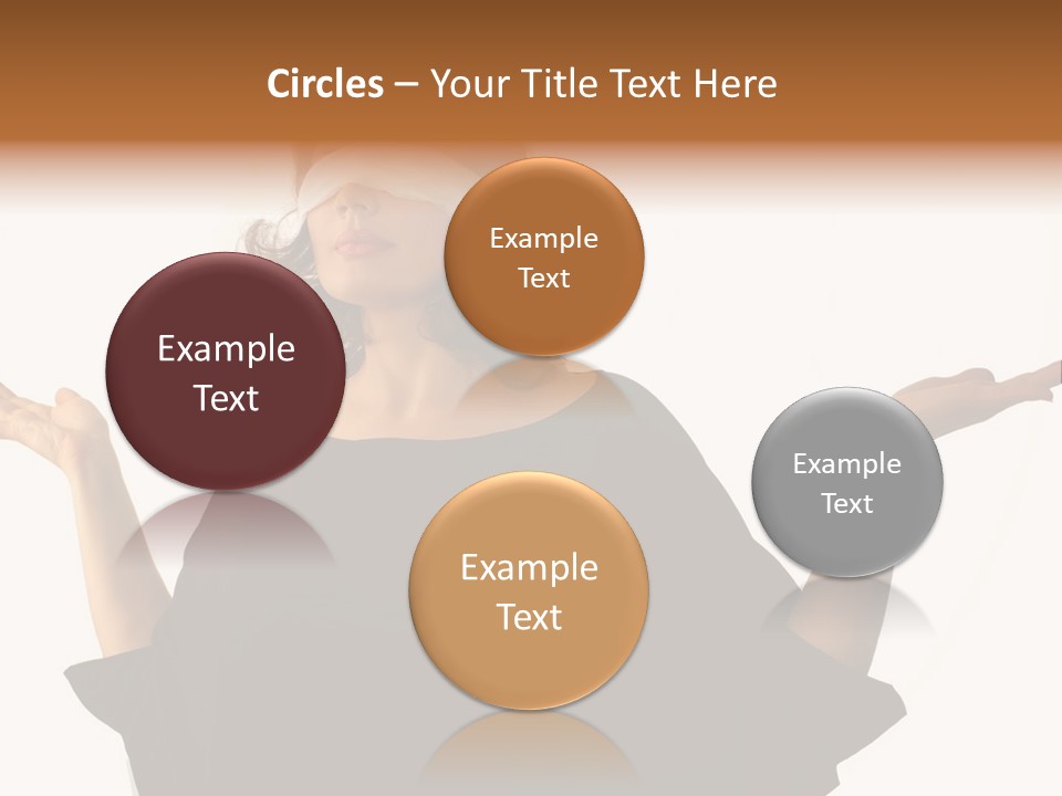 A Woman With Blindfolds Holding Out Her Hands PowerPoint Template