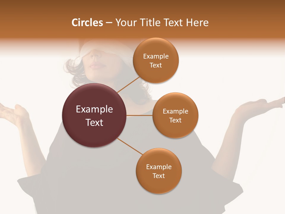 A Woman With Blindfolds Holding Out Her Hands PowerPoint Template